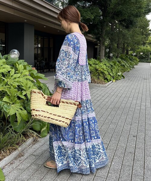 SLOBE IENA インドパネルティアードワンピース　【36サイズ】 インドパネルティアードワンピース（ワンピース）｜SLOBE IENA