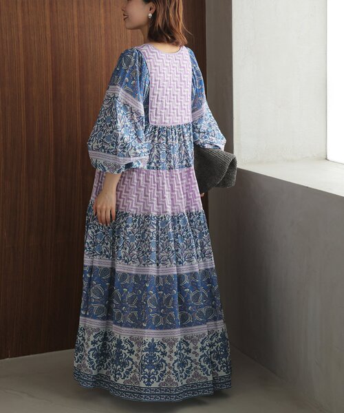 SLOBE IENA インドパネルティアードワンピース　【36サイズ】 インドパネルティアードワンピース（ワンピース）｜SLOBE IENA