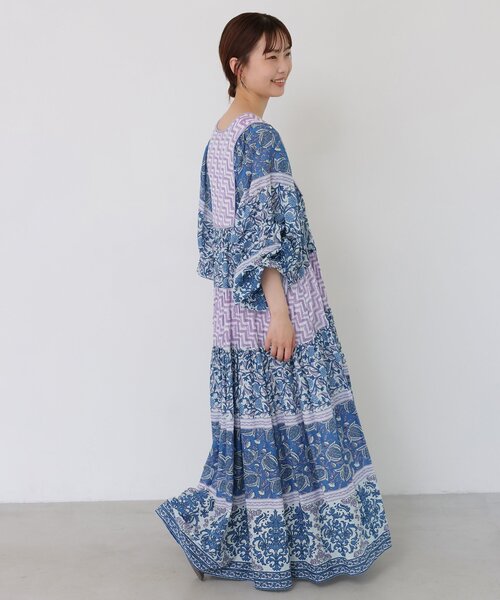 SLOBE IENA インドパネルティアードワンピース インドパネルティアードワンピース（ワンピース）｜SLOBE IENA
