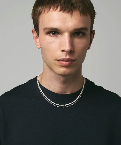 HERGO（ハーゴ）の「NP:HERGO Cut Chain Baby Pearl Necklace SV-925（ネックレス・メンズ・ブラック/ホワイト・FREE）」の2枚目の写真