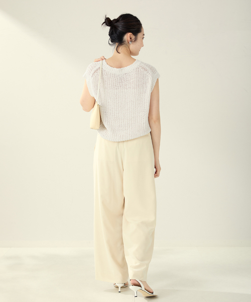 Plage - plage フェルト混ニット セール】SILK-LINEN LILY Vネック ニット（ニット/セーター