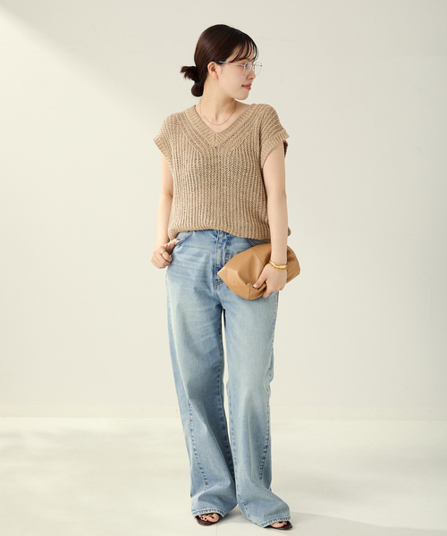 Plage プラージュ SILK-LINEN LILY Vネック ニット SILK-LINEN LILY Vネック ニット（ニット／セーター）｜Plage