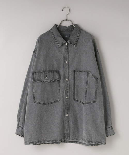 LOWRYS FARM（ローリーズファーム）の「【LFM(U)】デニムオーバーシャツ　571340（シャツ/ブラウス・メンズ・ブルー/ブラック・MEDIUM/LARGE）」の20枚目の写真