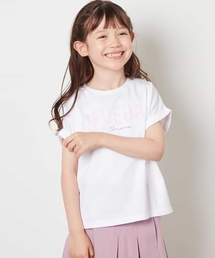 a.v.v（アーヴェヴェ）の「【毛玉になりにくい/安心の綿100％/イージーケア】[140-150]オーロラスパンコールロゴTシャツ（Tシャツ/カットソー・キッズ）」