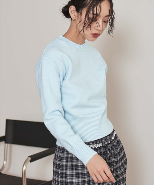 miette(ミエット)の「アシメサイドボタンニット(ニット/セーター・レディース・グレー/イエロー/ピンク/ブラウン/ライトブルー・M/L)」の20枚目の写真