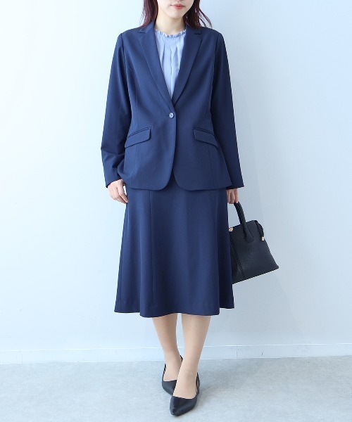 fleur by mint breeze(フルールバイミントブリーズ)の「【イージーケア】【L~5L 大きいサイズ】コンパクトツイルストレッチソフトAラインスカート(スカート・レディース・ネイビー/ブラウン・LL/3L/4L/5L/L)」の15枚目の写真