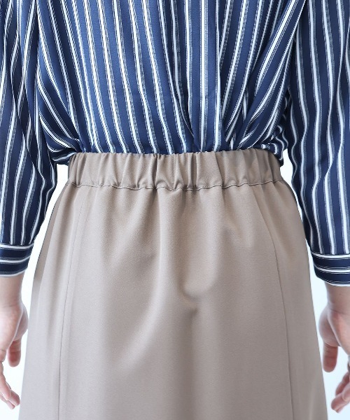 fleur by mint breeze(フルールバイミントブリーズ)の「【イージーケア】【L~5L 大きいサイズ】コンパクトツイルストレッチソフトAラインスカート(スカート・レディース・ネイビー/ブラウン・LL/3L/4L/5L/L)」の12枚目の写真