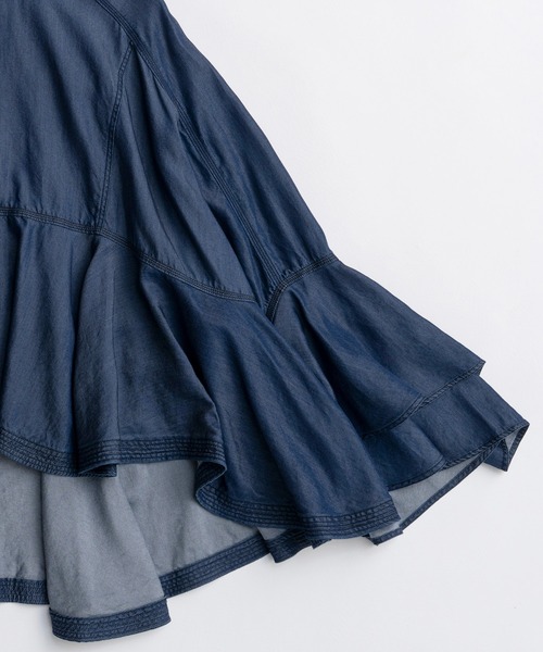 MAISON SPECIAL（メゾンスペシャル）の「Denim Bowtie Blouse/デニムボウタイブラウス（シャツ/ブラウス・レディース・ブルー/ブラック・FREE）」の6枚目の写真