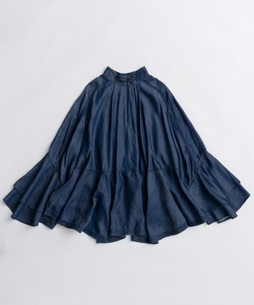 MAISON SPECIAL（メゾンスペシャル）の「Denim Bowtie Blouse/デニムボウタイブラウス（シャツ/ブラウス・レディース・ブルー/ブラック・FREE）」の8枚目の写真