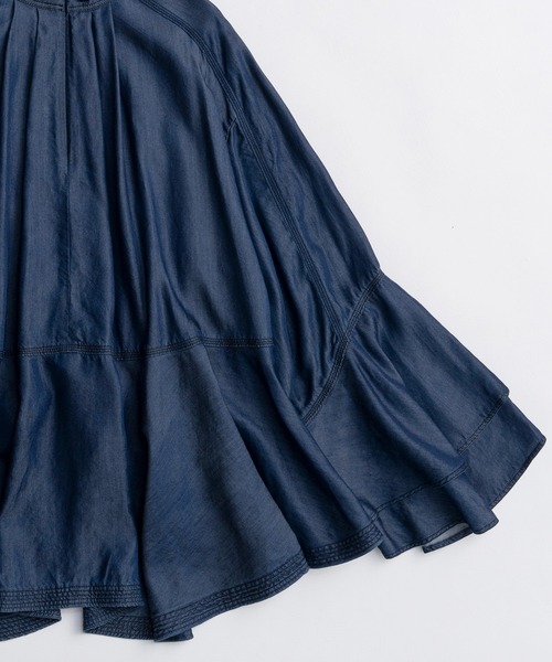 MAISON SPECIAL（メゾンスペシャル）の「Denim Bowtie Blouse/デニムボウタイブラウス（シャツ/ブラウス・レディース・ブルー/ブラック・FREE）」の9枚目の写真