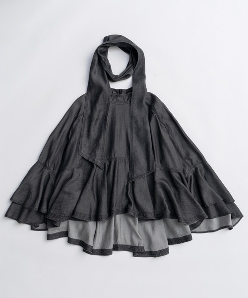 MAISON SPECIAL（メゾンスペシャル）の「Denim Bowtie Blouse/デニムボウタイブラウス（シャツ/ブラウス・レディース・ブルー/ブラック・FREE）」の13枚目の写真