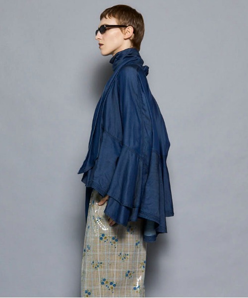 MAISON SPECIAL（メゾンスペシャル）の「Denim Bowtie Blouse/デニムボウタイブラウス（シャツ/ブラウス・レディース・ブルー/ブラック・FREE）」の15枚目の写真