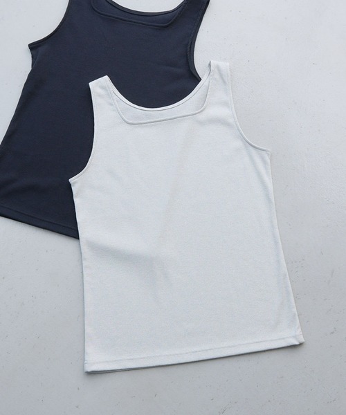 Andemiu（アンデミュウ）の「2WAYカットリブタンク587133（タンクトップ・レディース・オフホワイト/シルバー/ブラック・FREE）」の15枚目の写真