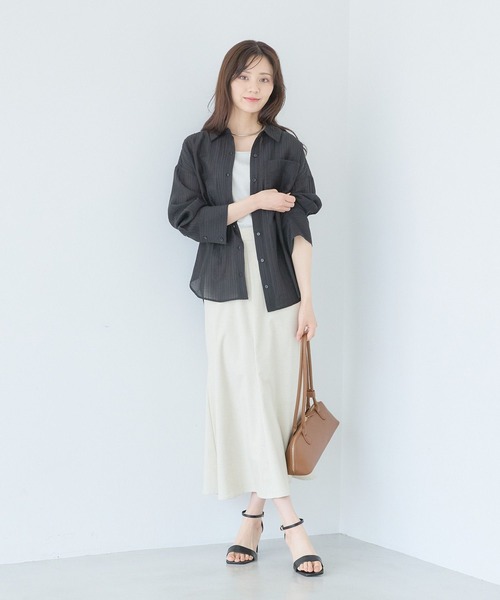 Andemiu（アンデミュウ）の「2WAYカットリブタンク587133（タンクトップ・レディース・オフホワイト/シルバー/ブラック・FREE）」の12枚目の写真