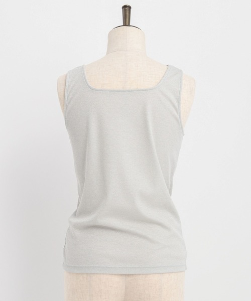 Andemiu（アンデミュウ）の「2WAYカットリブタンク587133（タンクトップ・レディース・オフホワイト/シルバー/ブラック・FREE）」の8枚目の写真