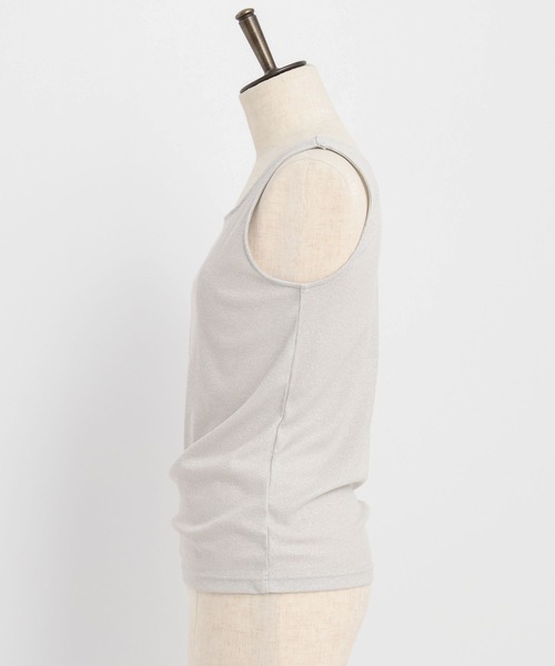 Andemiu（アンデミュウ）の「2WAYカットリブタンク587133（タンクトップ・レディース・オフホワイト/シルバー/ブラック・FREE）」の6枚目の写真