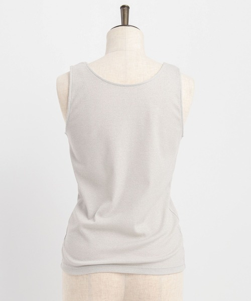 Andemiu（アンデミュウ）の「2WAYカットリブタンク587133（タンクトップ・レディース・オフホワイト/シルバー/ブラック・FREE）」の5枚目の写真