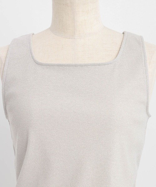 Andemiu（アンデミュウ）の「2WAYカットリブタンク587133（タンクトップ・レディース・オフホワイト/シルバー/ブラック・FREE）」の21枚目の写真