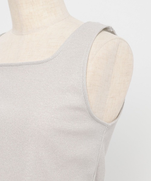 Andemiu（アンデミュウ）の「2WAYカットリブタンク587133（タンクトップ・レディース・オフホワイト/シルバー/ブラック・FREE）」の20枚目の写真