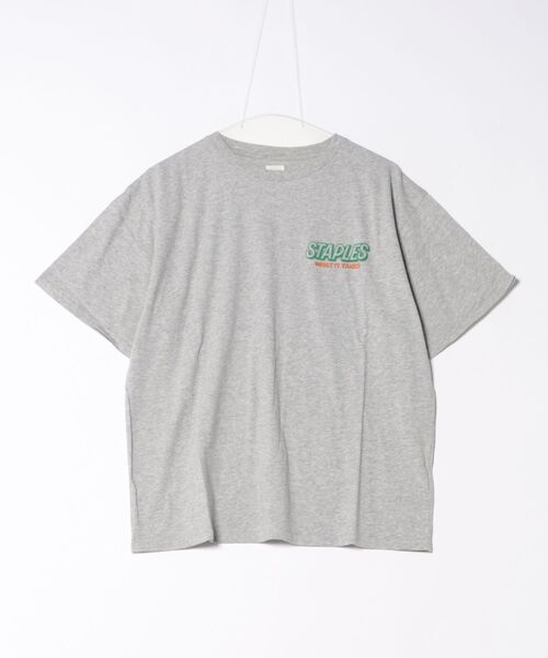 Ungrid（アングリッド）の「【Ca】STAPLESロゴTee（Tシャツ/カットソー・レディース・ライトグレー/オフホワイト・FREE）」の2枚目の写真