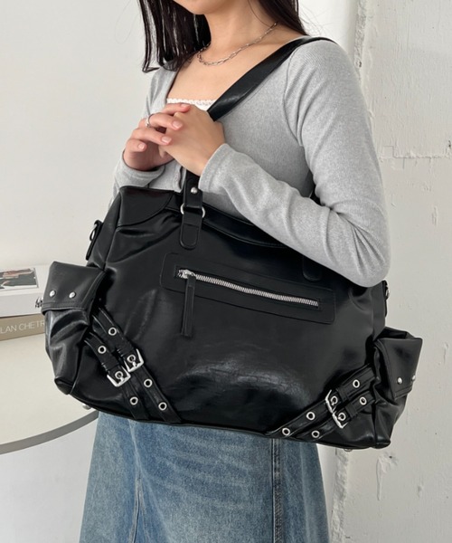 CLEA（クレア）の「【A4サイズ対応】ヴィンテージライクボストンバッグ（ボストンバッグ・レディース・ベージュ/ワインレッド/アイボリー/ブラック・FREE）」の14枚目の写真