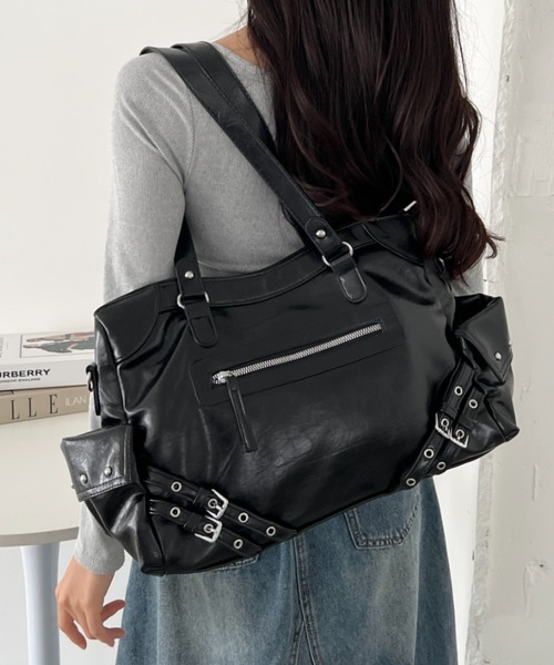 CLEA（クレア）の「【A4サイズ対応】ヴィンテージライクボストンバッグ（ボストンバッグ・レディース・ベージュ/ワインレッド/アイボリー/ブラック・FREE）」の16枚目の写真