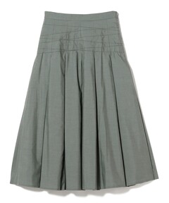 tanakadaisuke/タナカダイスケ】silver buckle pleats skirt