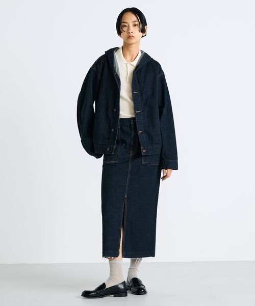 EDITION（エディション）の「ワンウオッシュ エッセンシャルデニム スカート（デニムスカート・レディース・ネイビー・36/34）」の11枚目の写真