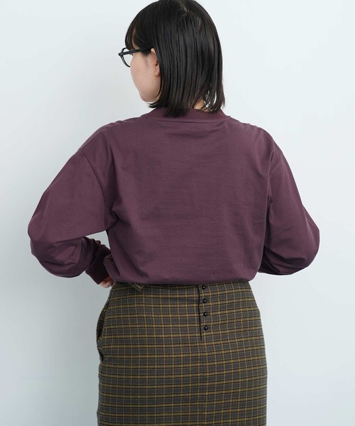 I am I in fact...（アイアムアイインファクト）の「LOGO patchwork Tシャツ（Tシャツ/カットソー・レディース・オフホワイト/ブラウン・FREE）」の12枚目の写真