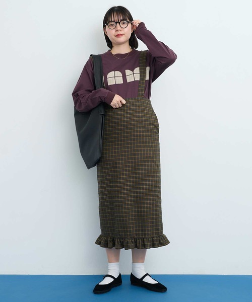 I am I in fact...（アイアムアイインファクト）の「LOGO patchwork Tシャツ（Tシャツ/カットソー・レディース・オフホワイト/ブラウン・FREE）」の20枚目の写真