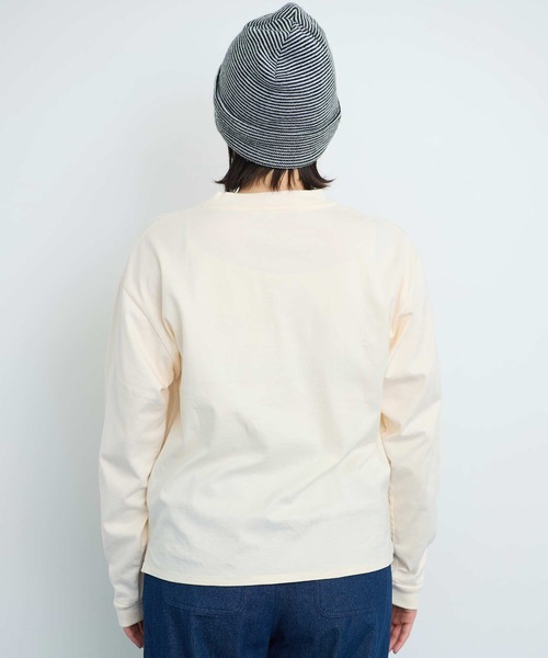 I am I in fact...（アイアムアイインファクト）の「LOGO patchwork Tシャツ（Tシャツ/カットソー・レディース・オフホワイト/ブラウン・FREE）」の6枚目の写真