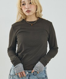 NOMINE | ダブルスリーブ シアー ロンT(Tシャツ/カットソー)