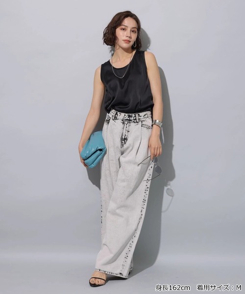 Arpege story(アルページュストーリー)の「ハイブリーチワイドデニム(その他パンツ・レディース・グレー・1/2/0)」の14枚目の写真