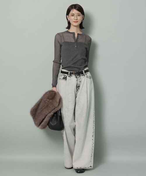 Arpege story(アルページュストーリー)の「ハイブリーチワイドデニム(その他パンツ・レディース・グレー・1/2/0)」の18枚目の写真