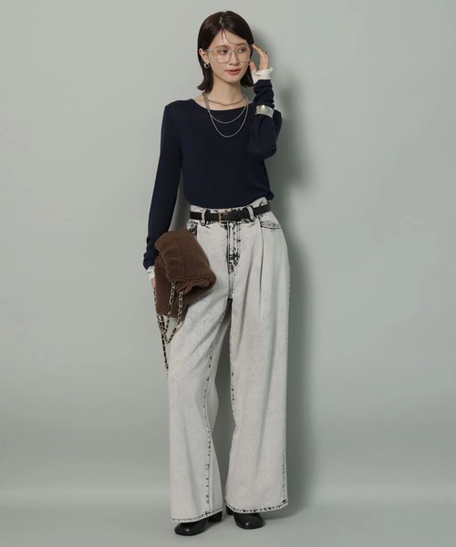 Arpege story(アルページュストーリー)の「ハイブリーチワイドデニム(その他パンツ・レディース・グレー・1/2/0)」の21枚目の写真