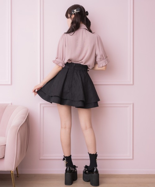 ROJITA（ロジータ）の「レースボンディングダブルフレアスカパン（スカート・レディース・ピンクベージュ/ブラック/その他・FREE）」の10枚目の写真