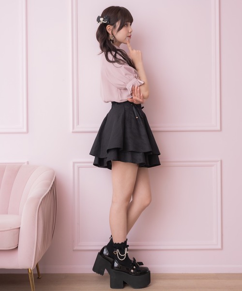 ROJITA（ロジータ）の「レースボンディングダブルフレアスカパン（スカート・レディース・ピンクベージュ/ブラック/その他・FREE）」の11枚目の写真