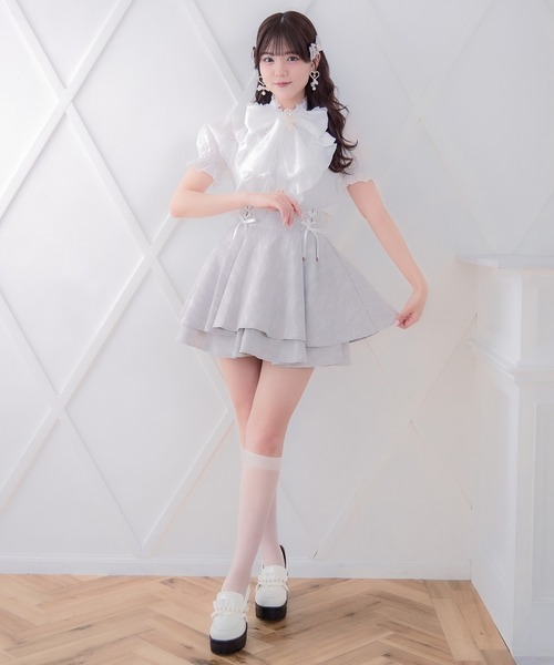 ROJITA（ロジータ）の「レースボンディングダブルフレアスカパン（スカート・レディース・ピンクベージュ/ブラック/その他・FREE）」の14枚目の写真