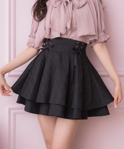 ROJITA（ロジータ）の「レースボンディングダブルフレアスカパン（スカート・レディース・ピンクベージュ/ブラック/その他・FREE）」の20枚目の写真