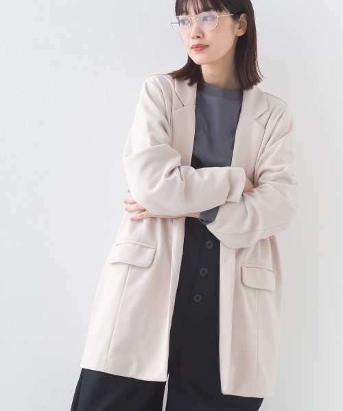 未使用日本製SEEALL ベージュ テーラードジャケット WORK WEAR SUIT テーラードライトジャケット・裏地なし