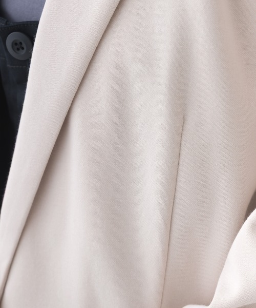OMNES（オムネス）の「ダンボールニットオーバーサイズテーラードジャケット（テーラードジャケット・レディース・ブラック/グレイッシュベージュ・FREE）」の17枚目の写真