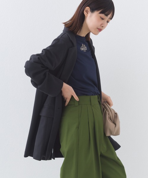 OMNES（オムネス）の「ダンボールニットオーバーサイズテーラードジャケット（テーラードジャケット・レディース・ブラック/グレイッシュベージュ・FREE）」の18枚目の写真