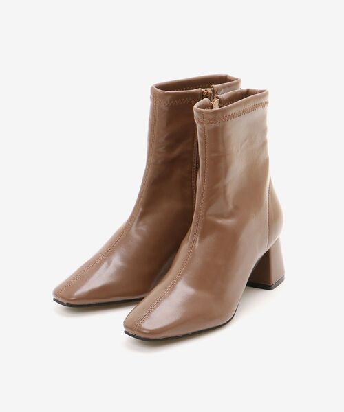 le.coeur blanc（ルクールブラン）の「スクエアトゥ裏起毛ストレッチブーツ（ブーツ・レディース・キャメル/ブラウン/ブラック・36/37/38/39）」の19枚目の写真