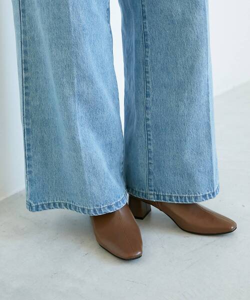 le.coeur blanc（ルクールブラン）の「スクエアトゥ裏起毛ストレッチブーツ（ブーツ・レディース・キャメル/ブラウン/ブラック・36/37/38/39）」の20枚目の写真