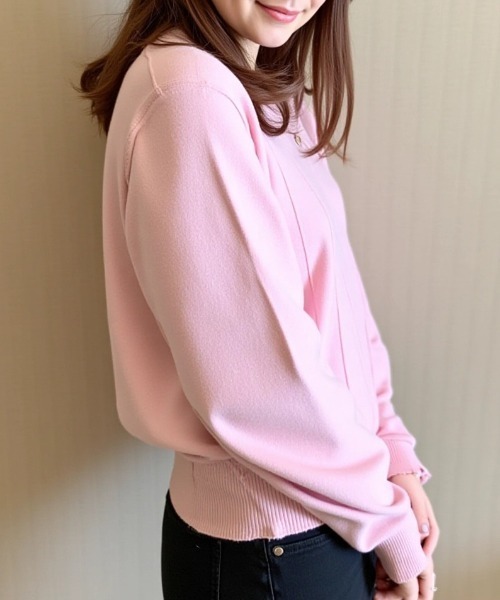 cammie（キャミー）の「フロントラインデザインニット（ニット/セーター・レディース・パープル/ホワイト/ピンク/グレー/ブラック・FREE）」の20枚目の写真