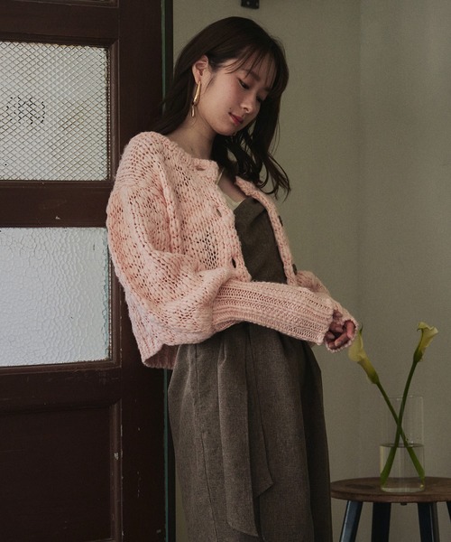 volume sleeve knit cardigan / ボリュームスリーブニットカーディガン