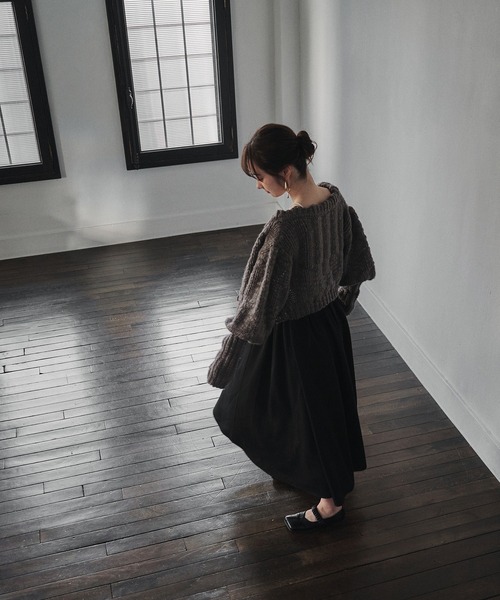 volume sleeve knit cardigan / ボリュームスリーブニット