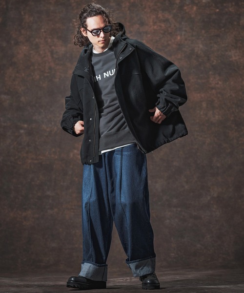 Jih Nunc(ジーヌンク)の「mj10994-ウールメルトンフーデッドコート(JIH-R1128)(その他アウター・メンズ・ブラック/パープル/ネイビー・L/M/S)」の7枚目の写真