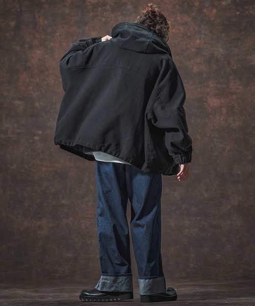 Jih Nunc(ジーヌンク)の「mj10994-ウールメルトンフーデッドコート(JIH-R1128)(その他アウター・メンズ・ブラック/パープル/ネイビー・L/M/S)」の9枚目の写真