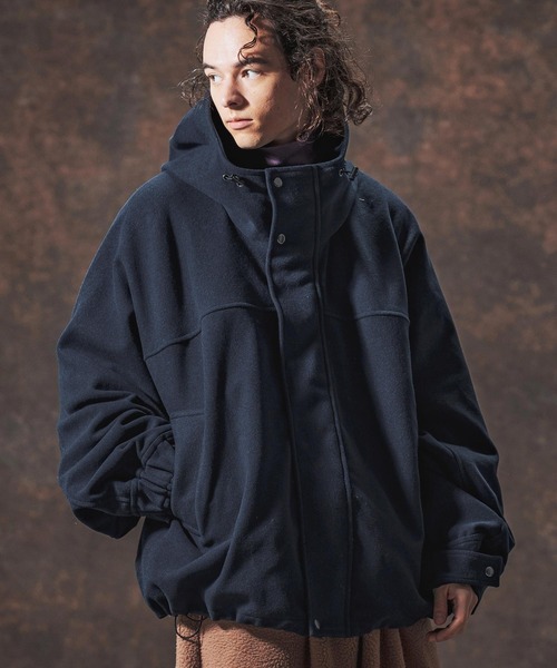 Jih Nunc(ジーヌンク)の「mj10994-ウールメルトンフーデッドコート(JIH-R1128)(その他アウター・メンズ・ブラック/パープル/ネイビー・L/M/S)」の10枚目の写真